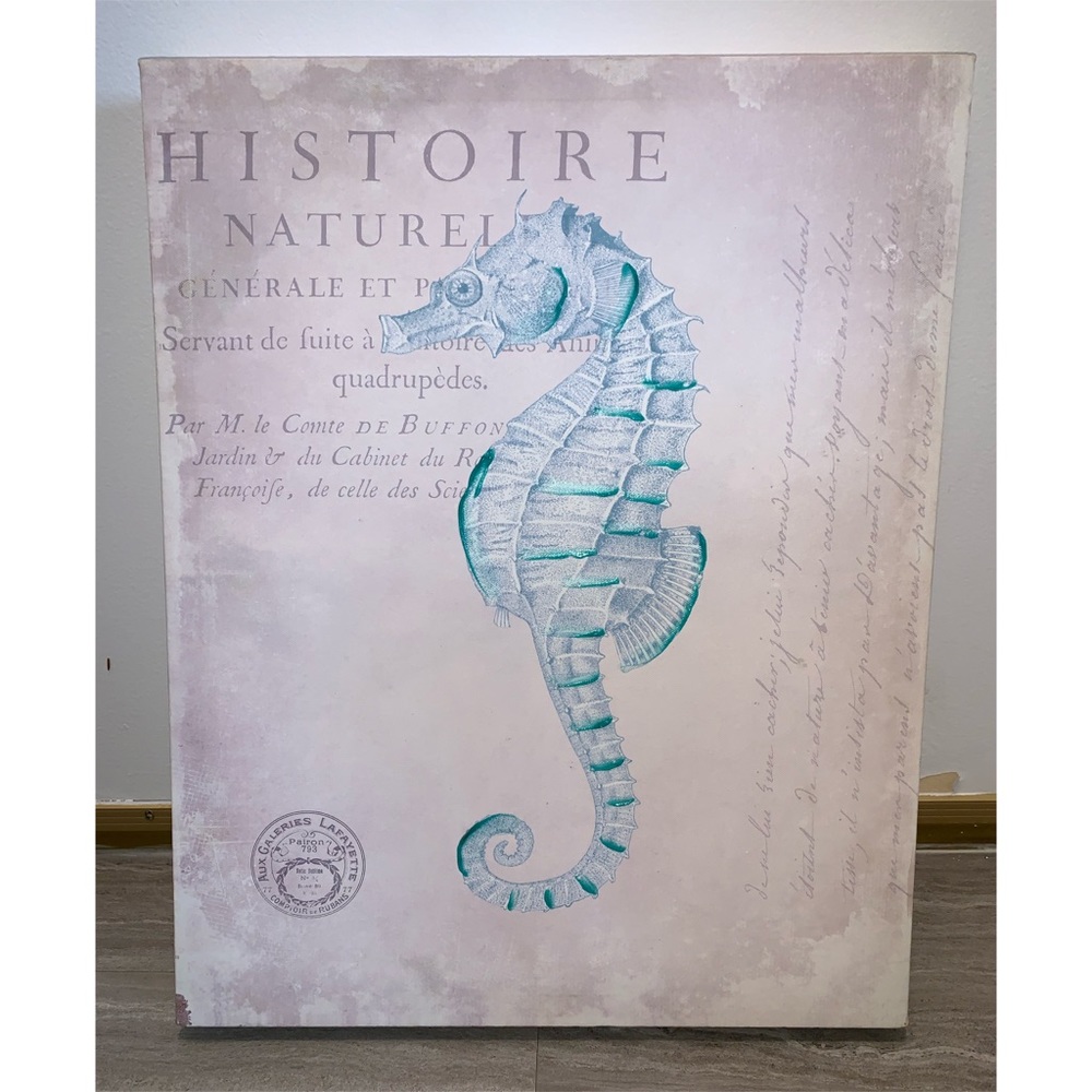 'Blue Seahorse' Art Canvas by Stacey Powell